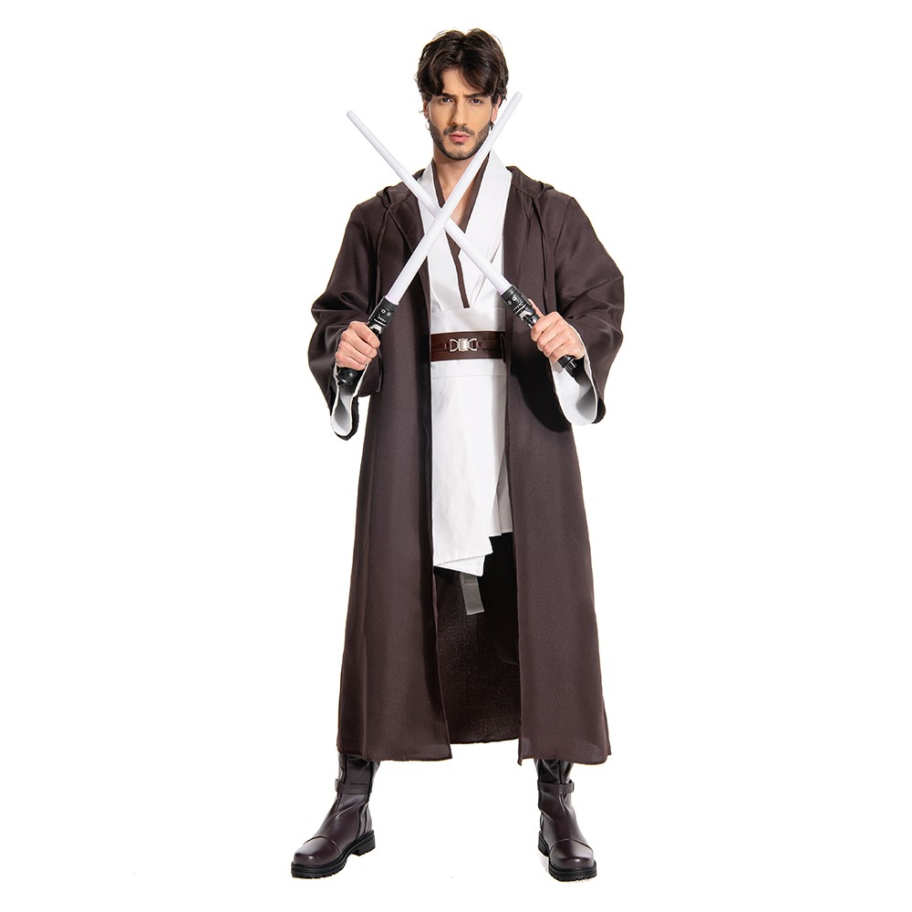 Obi-Wan Kenobi Jedi Full Set Suit Cosplay Costume Halloween Carnival Outfit