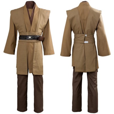 Kenobi Jedi TUNIC Brown Version No Cloak Suit Cosplay Costume Halloween Carnival Outfit