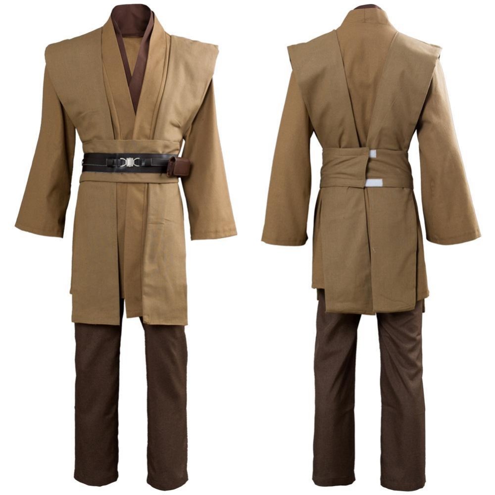 Kenobi Jedi TUNIC Brown Version No Cloak Suit Cosplay Costume Halloween Carnival Outfit