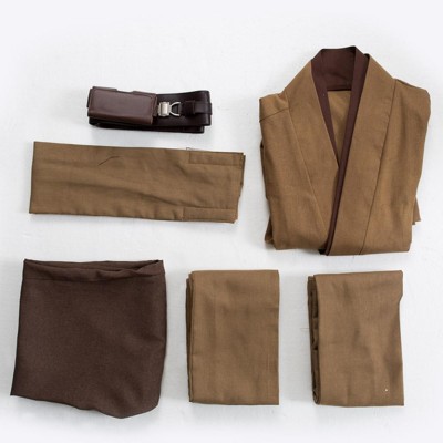 Kenobi Jedi TUNIC Brown Version No Cloak Suit Cosplay Costume Halloween Carnival Outfit