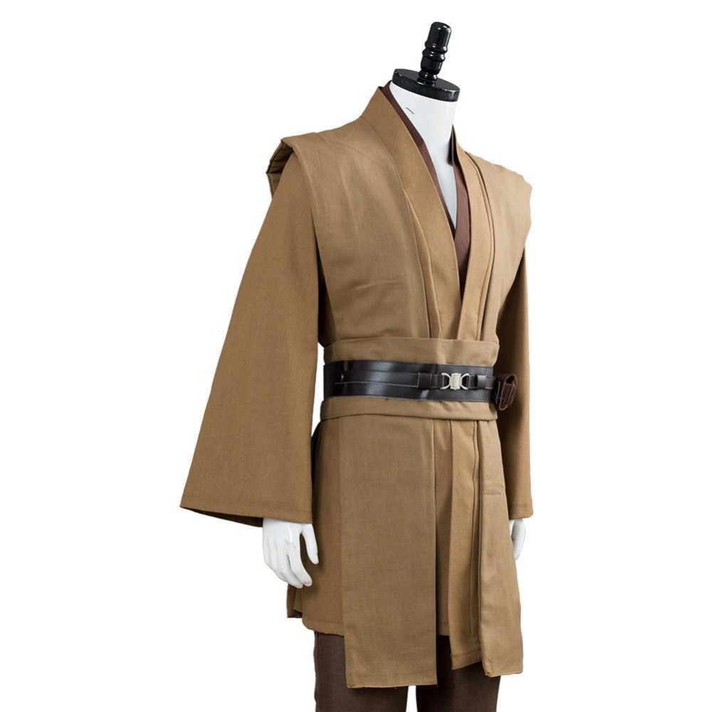 Kenobi Jedi TUNIC Brown Version No Cloak Suit Cosplay Costume Halloween Carnival Outfit
