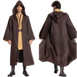 Obiwan Kenobi Jedi TUNIC Brown Version Cosplay Costume Halloween Carnival