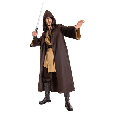 Obiwan Kenobi Jedi TUNIC Brown Version Cosplay Costume Halloween Carnival