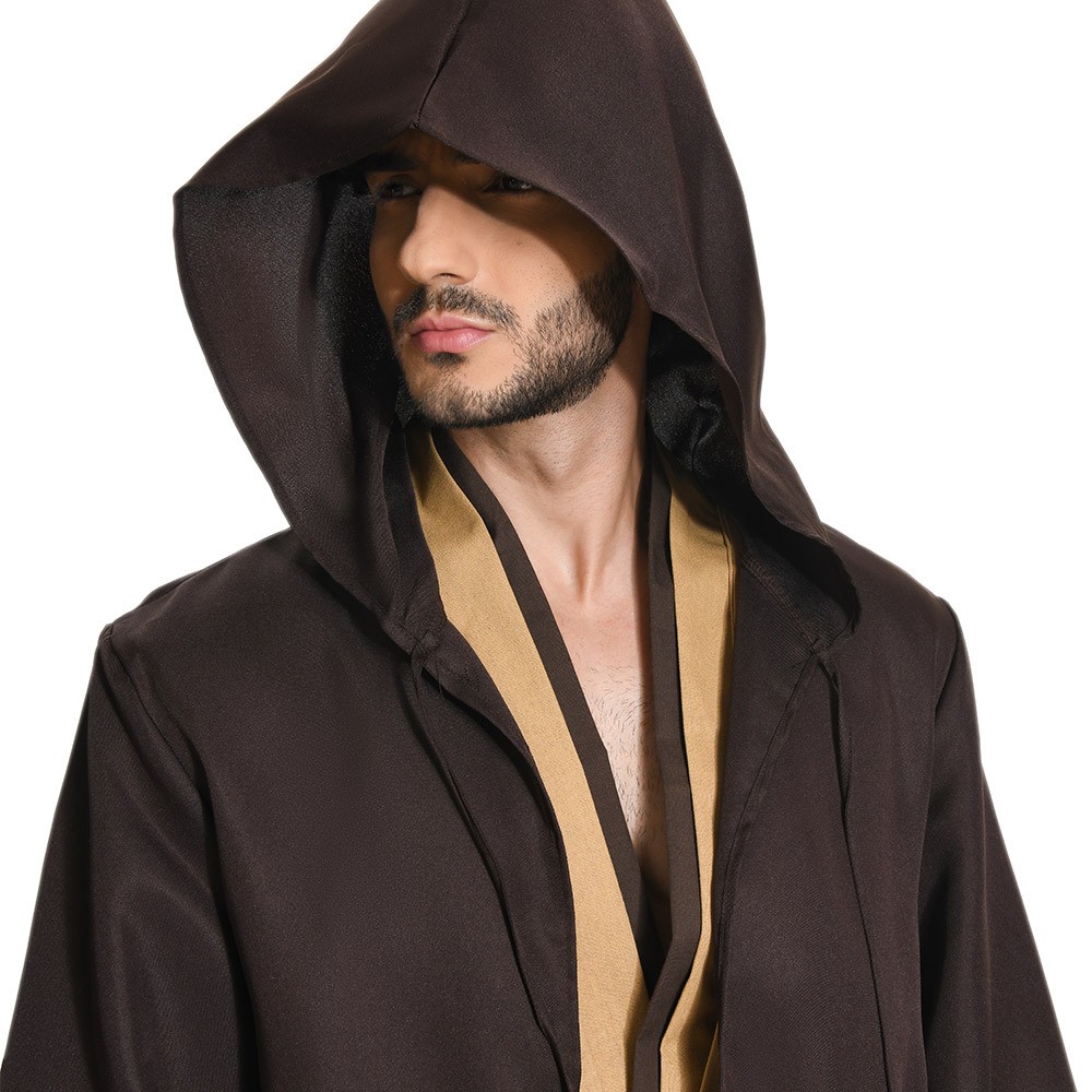 Obiwan Kenobi Jedi TUNIC Brown Version Cosplay Costume Halloween Carnival