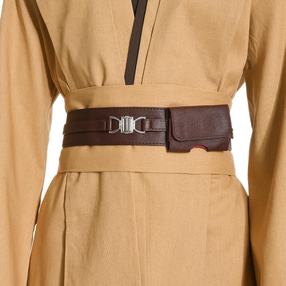 Obiwan Kenobi Jedi TUNIC Brown Version Cosplay Costume Halloween Carnival