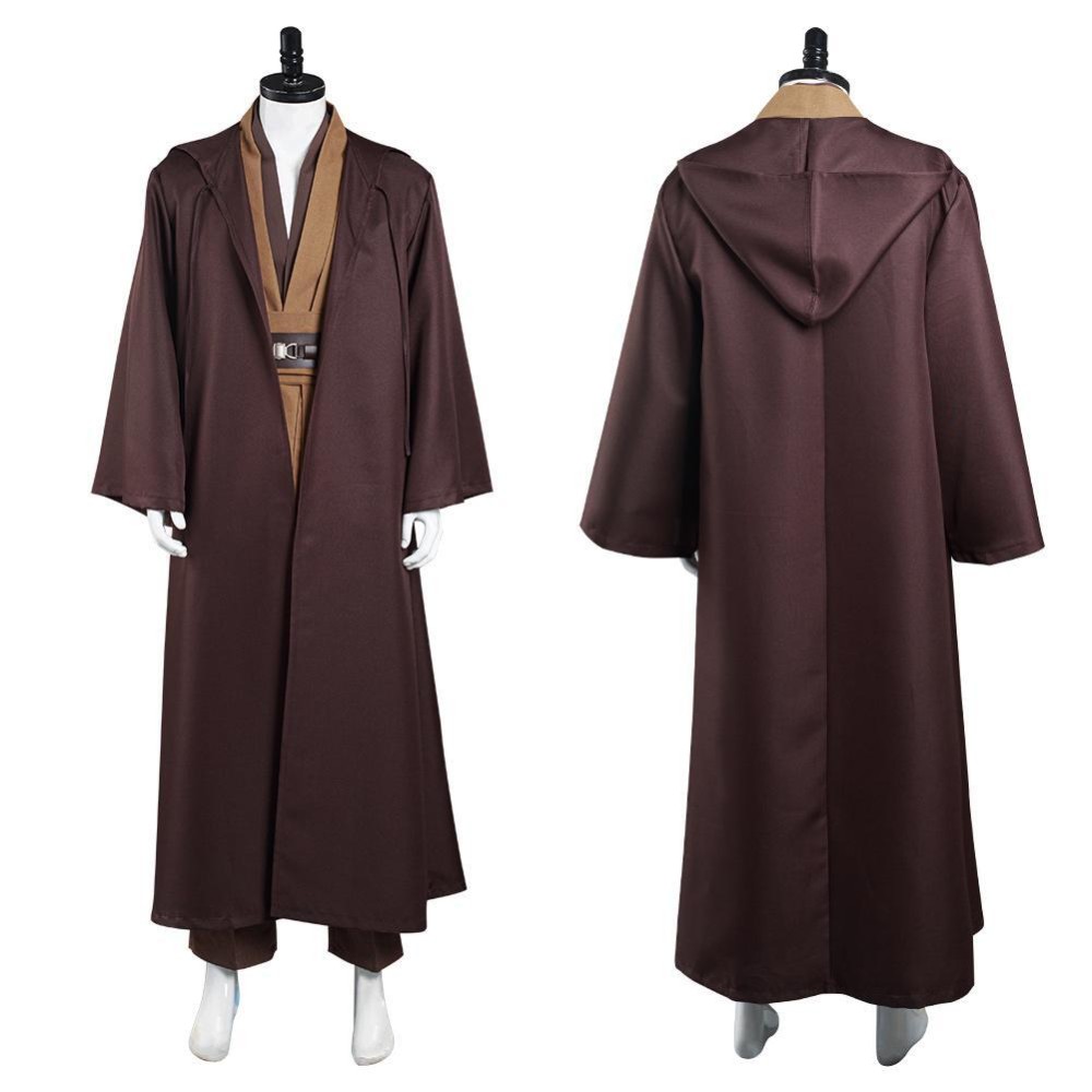 Obiwan Kenobi Jedi TUNIC Brown Version Cosplay Costume Halloween Carnival