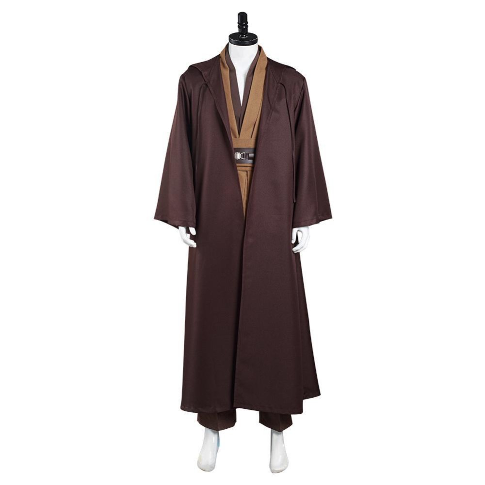 Obiwan Kenobi Jedi TUNIC Brown Version Cosplay Costume Halloween Carnival