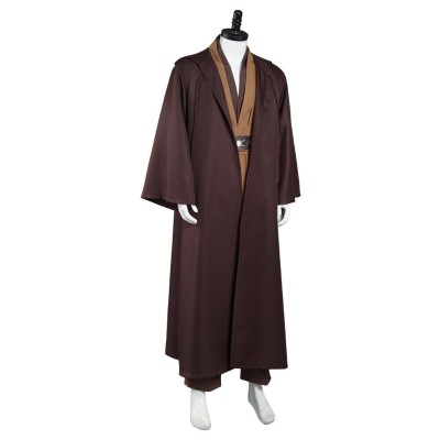 Obiwan Kenobi Jedi TUNIC Brown Version Cosplay Costume Halloween Carnival