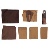 Obiwan Kenobi Jedi TUNIC Brown Version Cosplay Costume Halloween Carnival