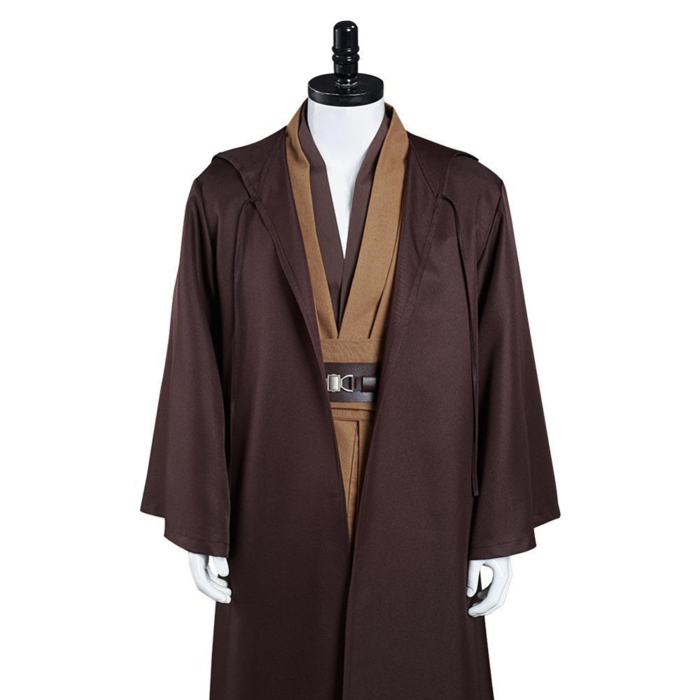 Obiwan Kenobi Jedi TUNIC Brown Version Cosplay Costume Halloween Carnival