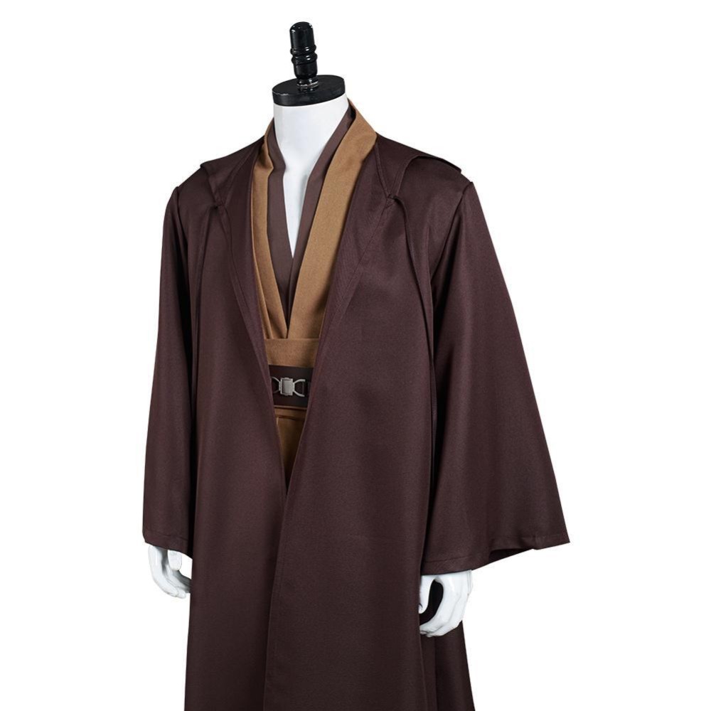Obiwan Kenobi Jedi TUNIC Brown Version Cosplay Costume Halloween Carnival