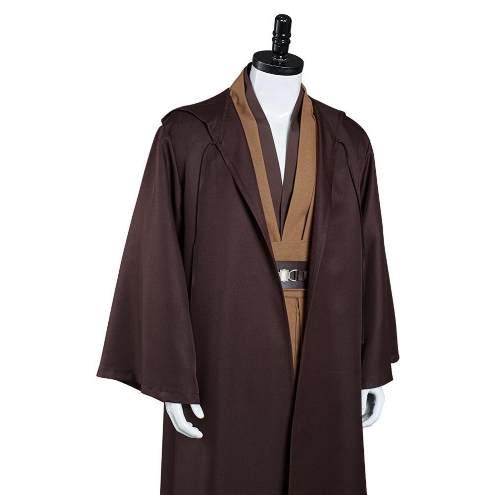 Obiwan Kenobi Jedi TUNIC Brown Version Cosplay Costume Halloween Carnival