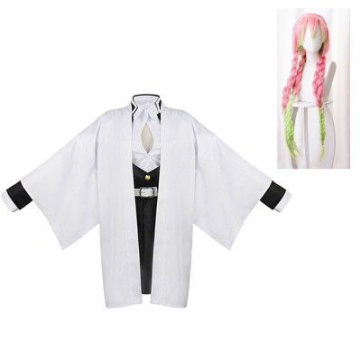 Kanroji Mitsuri Kimono Suit Cosplay Costume Halloween Carnival Outfit