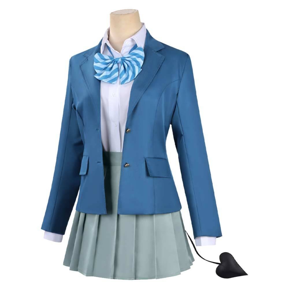 Kanan-sama Is Easy as Hell Kanan Takakiyo Women Blue Cosplay Costume Halloween Carnival Outfit