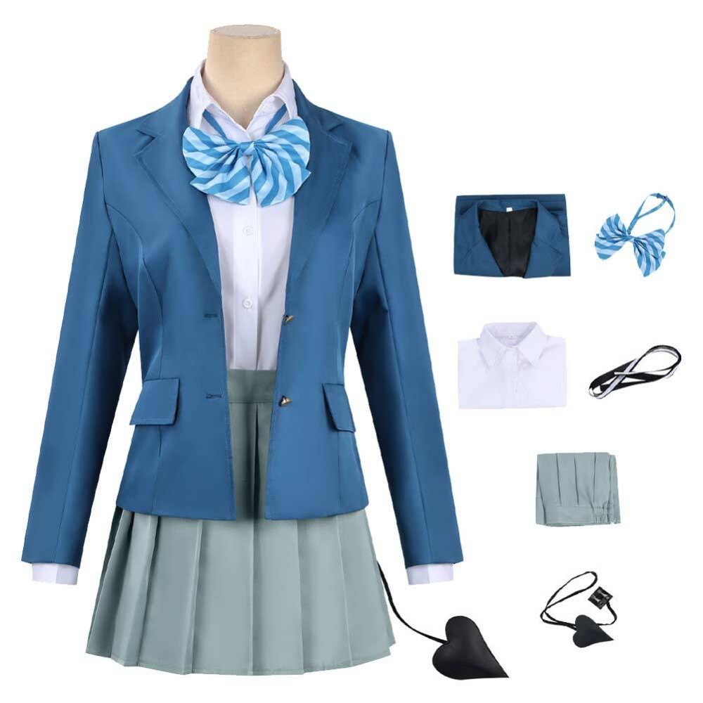 Kanan-sama Is Easy as Hell Kanan Takakiyo Women Blue Cosplay Costume Halloween Carnival Outfit