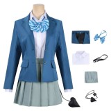 Kanan-sama Is Easy as Hell Kanan Takakiyo Women Blue Cosplay Costume Halloween Carnival Outfit