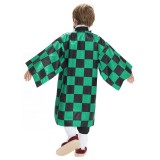 Kamado Tanjirou Kids Kimono Suit Cosplay Costume Halloween Carnival Outfit