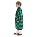 Kamado Tanjirou Kids Kimono Suit Cosplay Costume Halloween Carnival Outfit