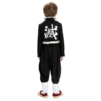 Kamado Tanjirou Kids Kimono Suit Cosplay Costume Halloween Carnival Outfit