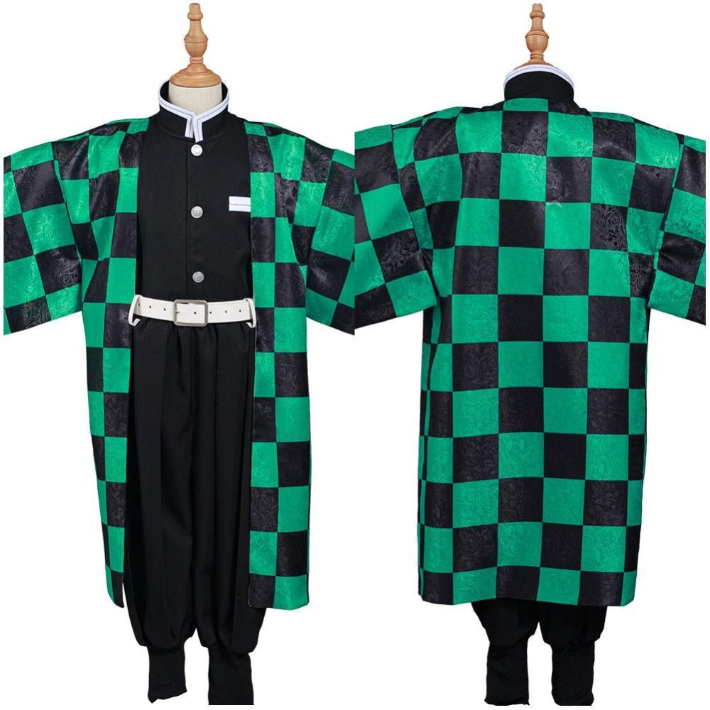 Kamado Tanjirou Kids Kimono Suit Cosplay Costume Halloween Carnival Outfit