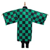 Kamado Tanjirou Kids Kimono Suit Cosplay Costume Halloween Carnival Outfit