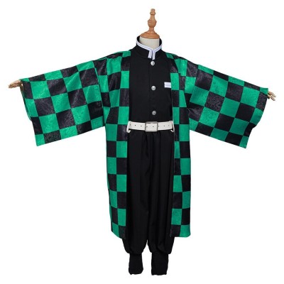 Kamado Tanjirou Kids Kimono Suit Cosplay Costume Halloween Carnival Outfit