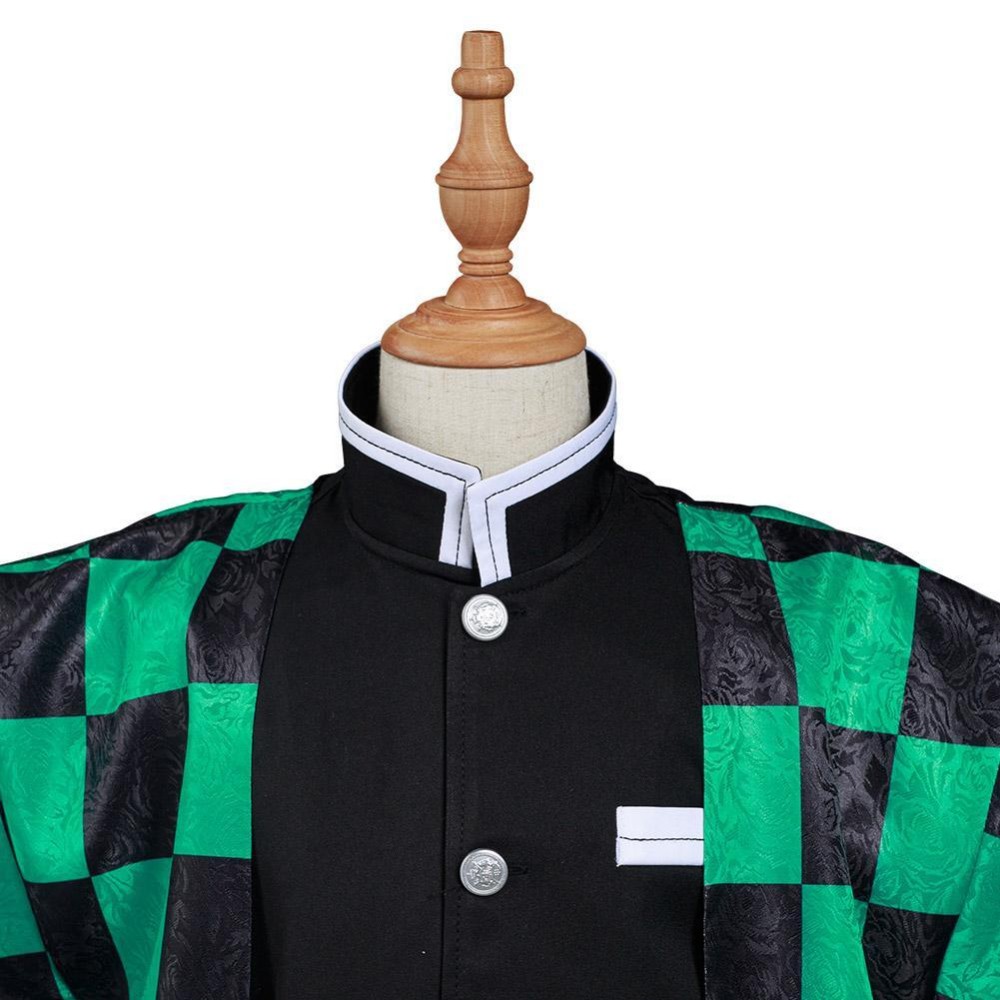 Kamado Tanjirou Kids Kimono Suit Cosplay Costume Halloween Carnival Outfit