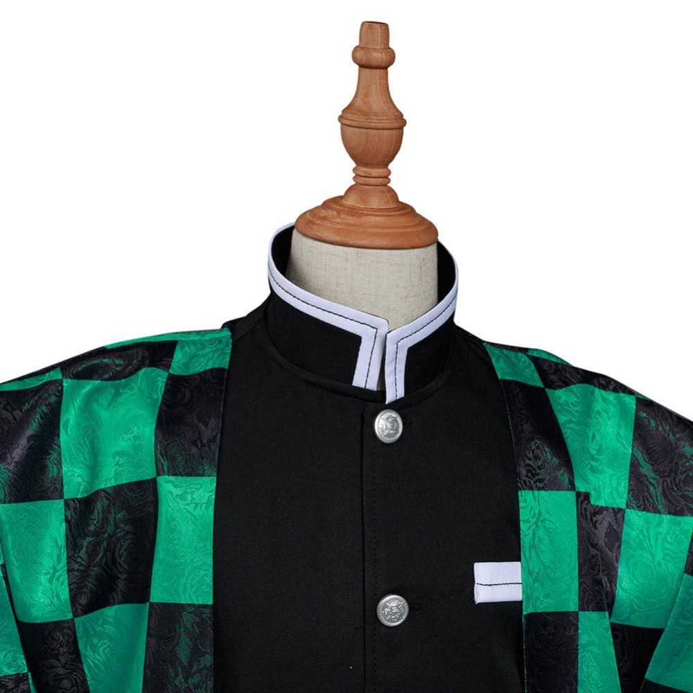 Kamado Tanjirou Kids Kimono Suit Cosplay Costume Halloween Carnival Outfit