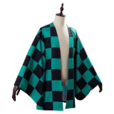 Kamado Tanjirou Kids Boys Kimono Coat Cosplay Costume Halloween Carnival