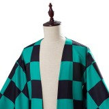Kamado Tanjirou Kids Boys Kimono Coat Cosplay Costume Halloween Carnival