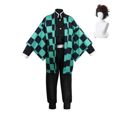Kamado Tanjirou Suit Cosplay Costume Halloween Carnival Outfit