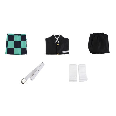 Kamado Tanjirou Suit Cosplay Costume Halloween Carnival Outfit