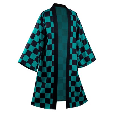 Kamado Tanjirou Suit with Earrings Belt Cosplay Costume Halloween Carnival