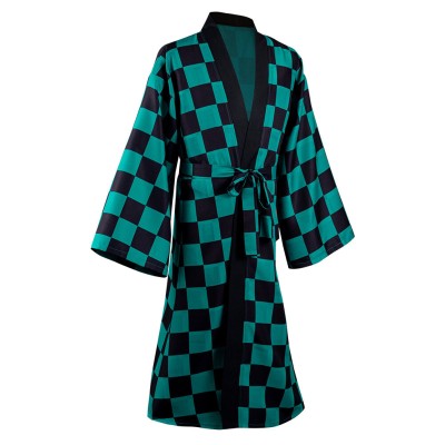 Kamado Tanjirou Suit with Earrings Belt Cosplay Costume Halloween Carnival