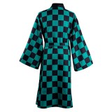 Kamado Tanjirou Suit with Earrings Belt Cosplay Costume Halloween Carnival