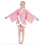 Kamado Nezuko Kimono Coat for Kids Children Cosplay Costume Halloween Carnival