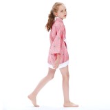 Kamado Nezuko Kimono Coat for Kids Children Cosplay Costume Halloween Carnival