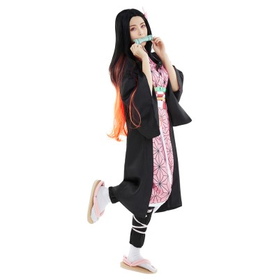 Kamado Nezuko Adult Kimono Suit Cosplay Costume Halloween Carnival Outfit