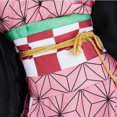 Kamado Nezuko Adult Kimono Suit Cosplay Costume Halloween Carnival Outfit