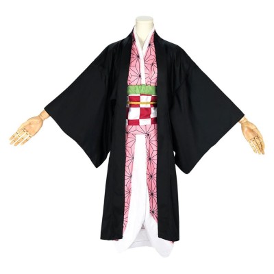 Kamado Nezuko Adult Kimono Suit Cosplay Costume Halloween Carnival Outfit