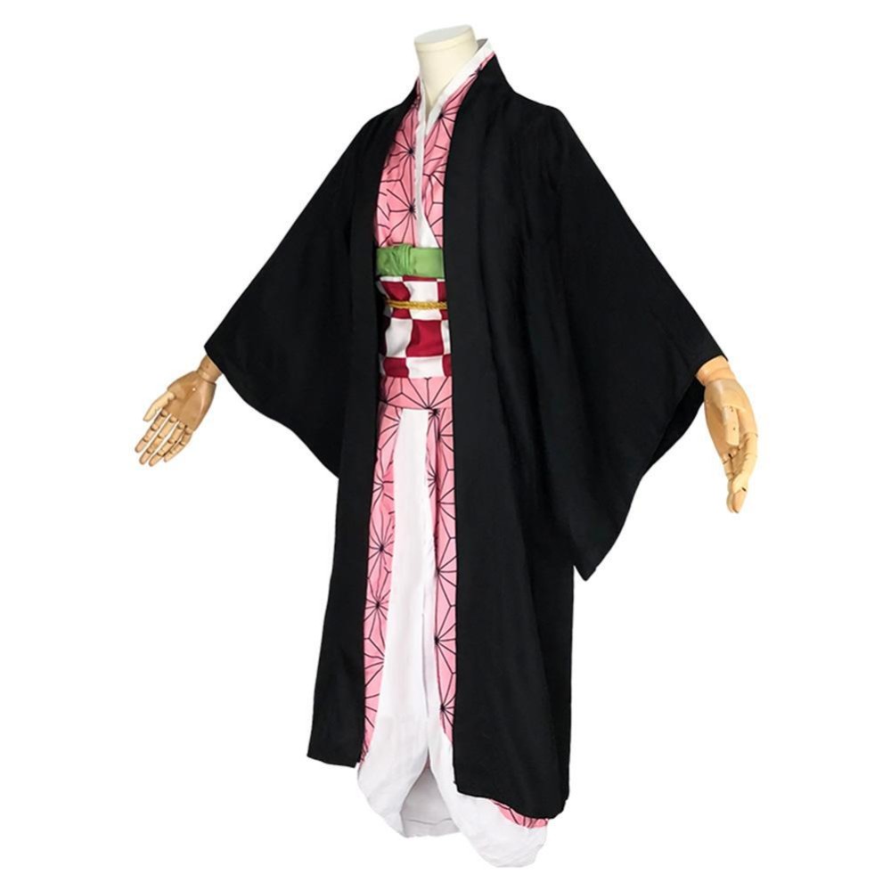 Kamado Nezuko Adult Kimono Suit Cosplay Costume Halloween Carnival Outfit