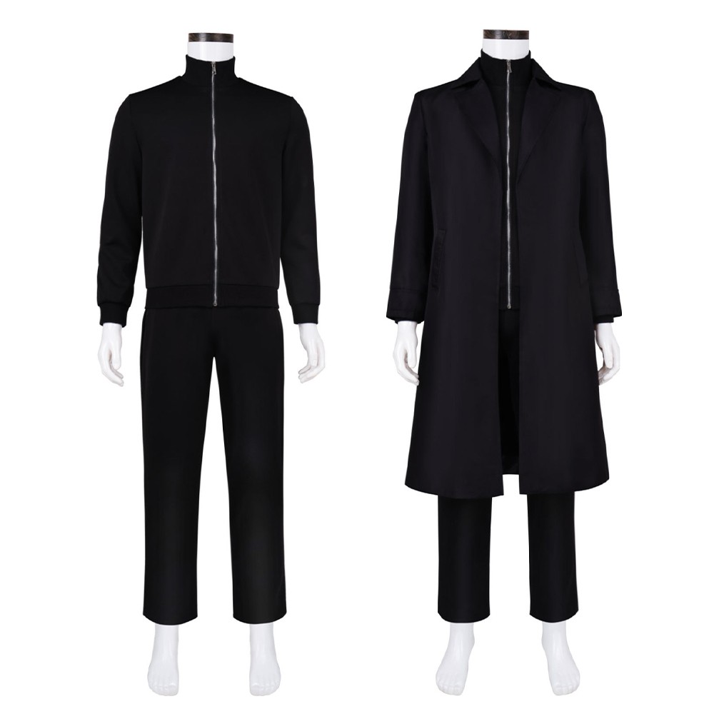 Kagurabachi Chihiro Rokuhira Black Cosplay Costume Halloween Carnival Outfit