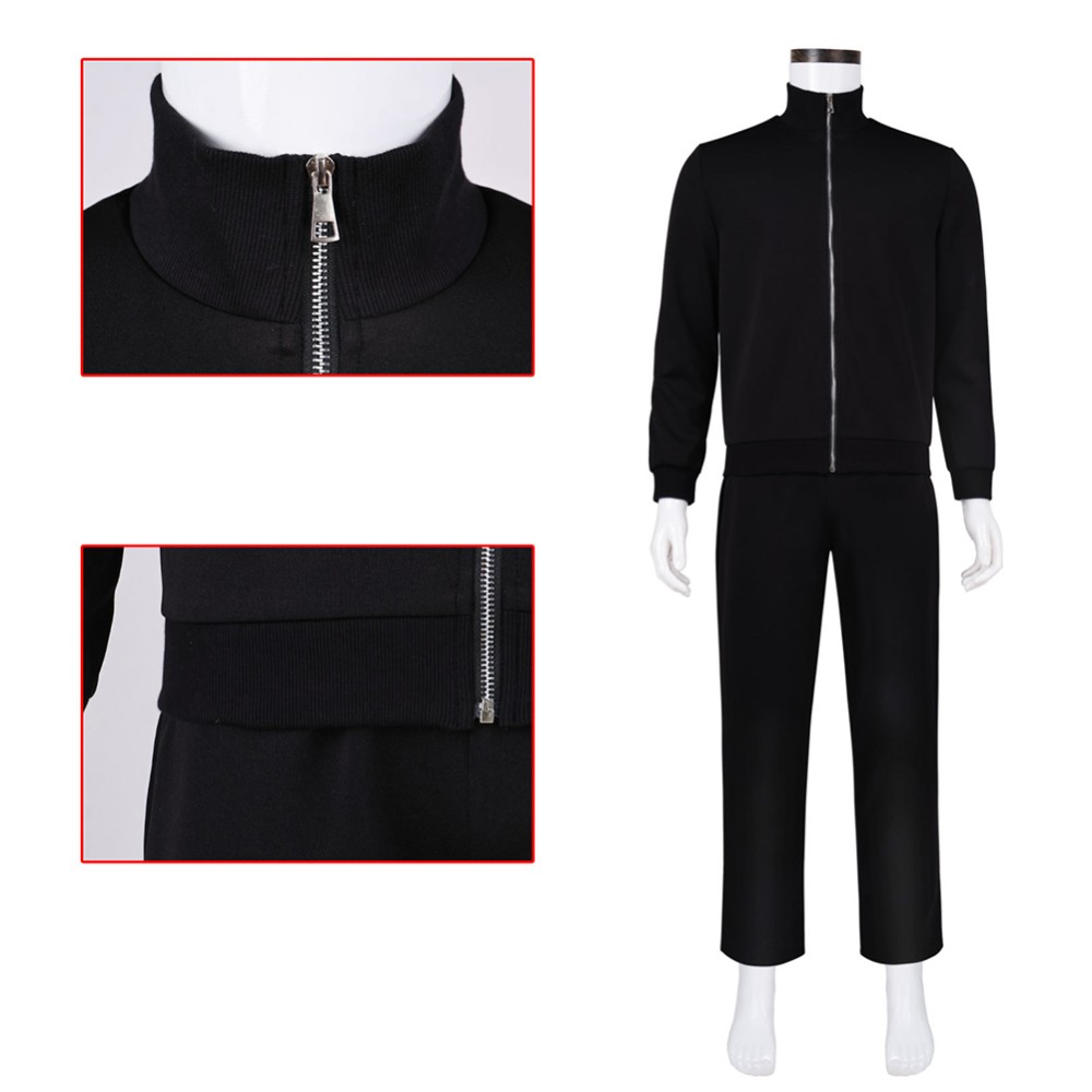 Kagurabachi Chihiro Rokuhira Black Cosplay Costume Halloween Carnival Outfit