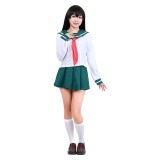 Kagome Higurashi Women Girls Uniform Skirt Cosplay Costume Halloween Carnival Outfit