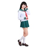 Kagome Higurashi Women Girls Uniform Skirt Cosplay Costume Halloween Carnival Outfit