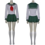 Kagome Higurashi Women Girls Uniform Skirt Cosplay Costume Halloween Carnival Outfit