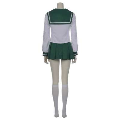 Kagome Higurashi Women Girls Uniform Skirt Cosplay Costume Halloween Carnival Outfit