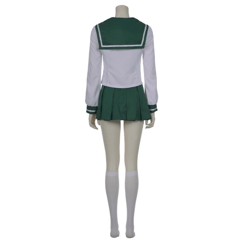 Kagome Higurashi Women Girls Uniform Skirt Cosplay Costume Halloween Carnival Outfit
