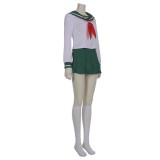 Kagome Higurashi Women Girls Uniform Skirt Cosplay Costume Halloween Carnival Outfit