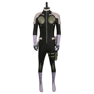 Kafka Hibino Black Uniform Jumpsuit Suit Cosplay Costume Halloween Carnival Outfit